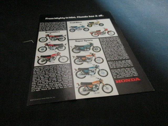 Thumbnail: Honda Sales Brochure Trail Bikes Scramblers Sports