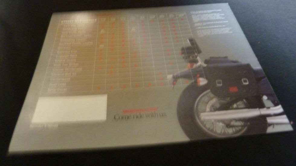 Thumbnail: 1989 Hondaline Street Motorcycle Accessories Catalog