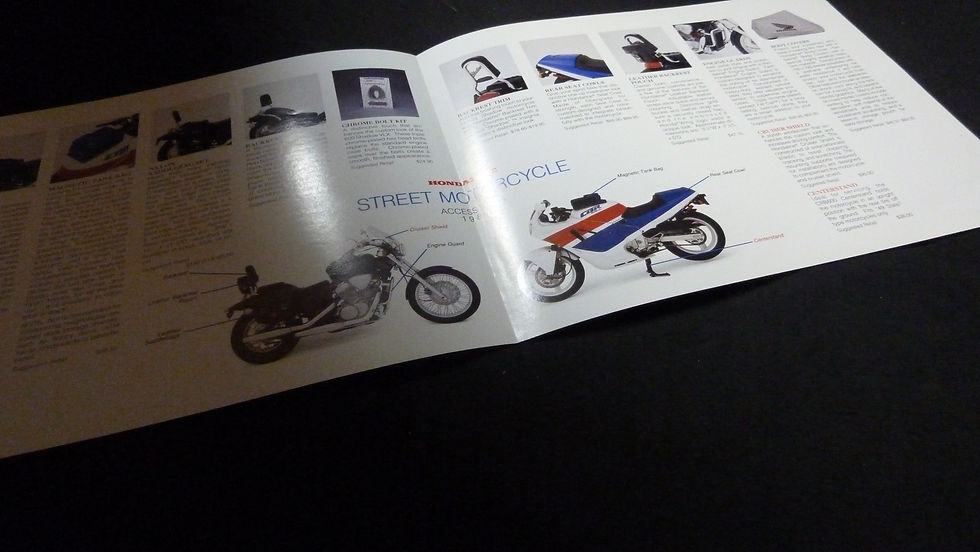 Thumbnail: 1989 Hondaline Street Motorcycle Accessories Catalog