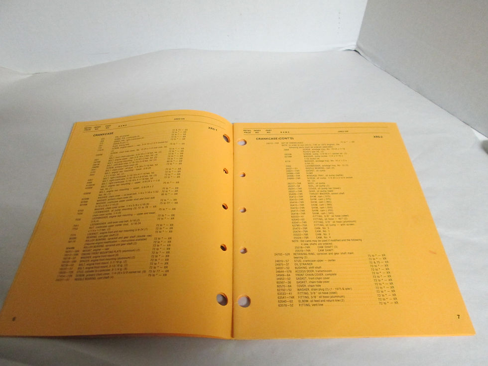 Thumbnail: Parts Catalog Harley Davidson XR XR750 Dirt Track