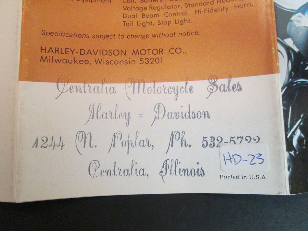Thumbnail: Harley-Davidson 1969 Electra Glide Sales Brochure