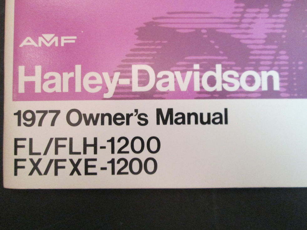 Thumbnail: 1977 AMF Harley-Davidson FL/FLH-1200 FX/FXE-1200 Owners Manual