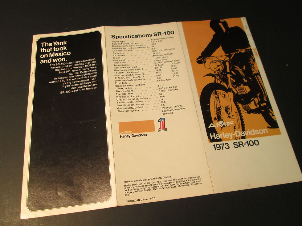 Thumbnail: 1973 AMF Harley-Davidson SR-100 Sales Brochure