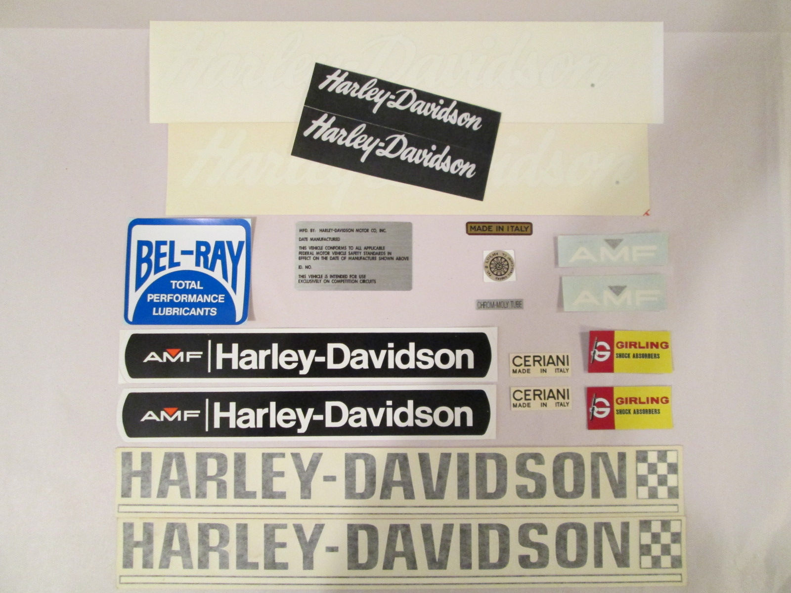 Harley Davidson XRTT Decal Set