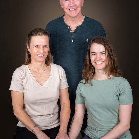 Family of 3 photoshoot in the studio