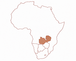 Country Zambia on Africa mp