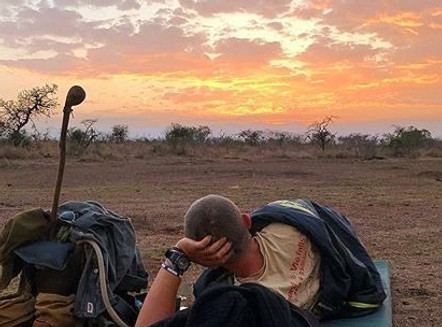 Guest enjoying sunset on immersive wilderness trail