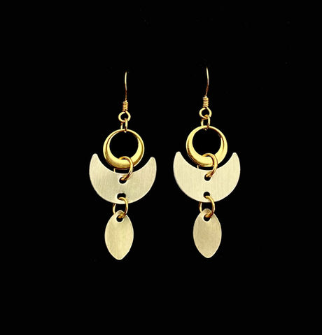 Boucles d'oreilles lunes d'or Bijoux Kilibango