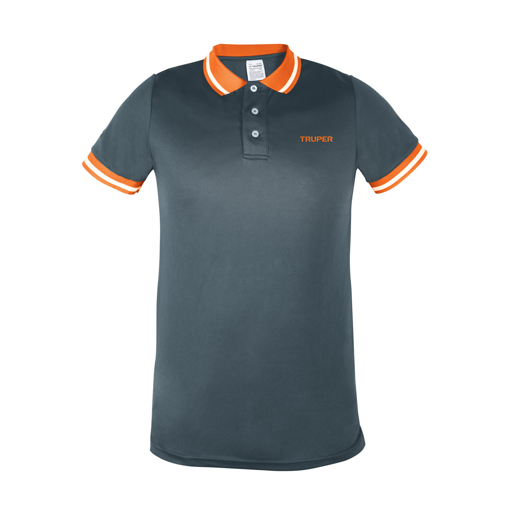 61085 PLAYERA TIPO POLO, DRY FIT, GRIS, PARA HOMBRE, TALLA XXG