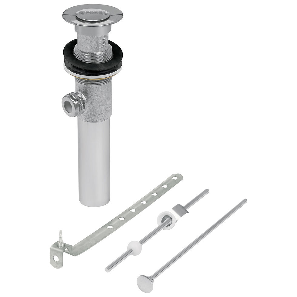 49441 CONTRA P/LAVABO C/REBOSADERO Y SIST AUTOMÁTICO, CROMO, 1-1/4