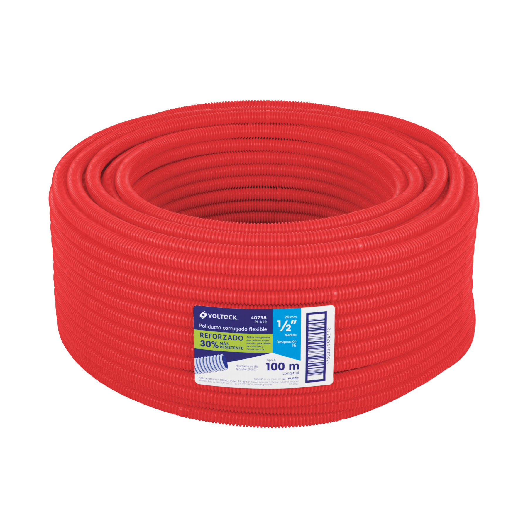 40738 *** ROLLO DE POLIDUCTO *** 1/2' 100M REFORZ. S/GUIA