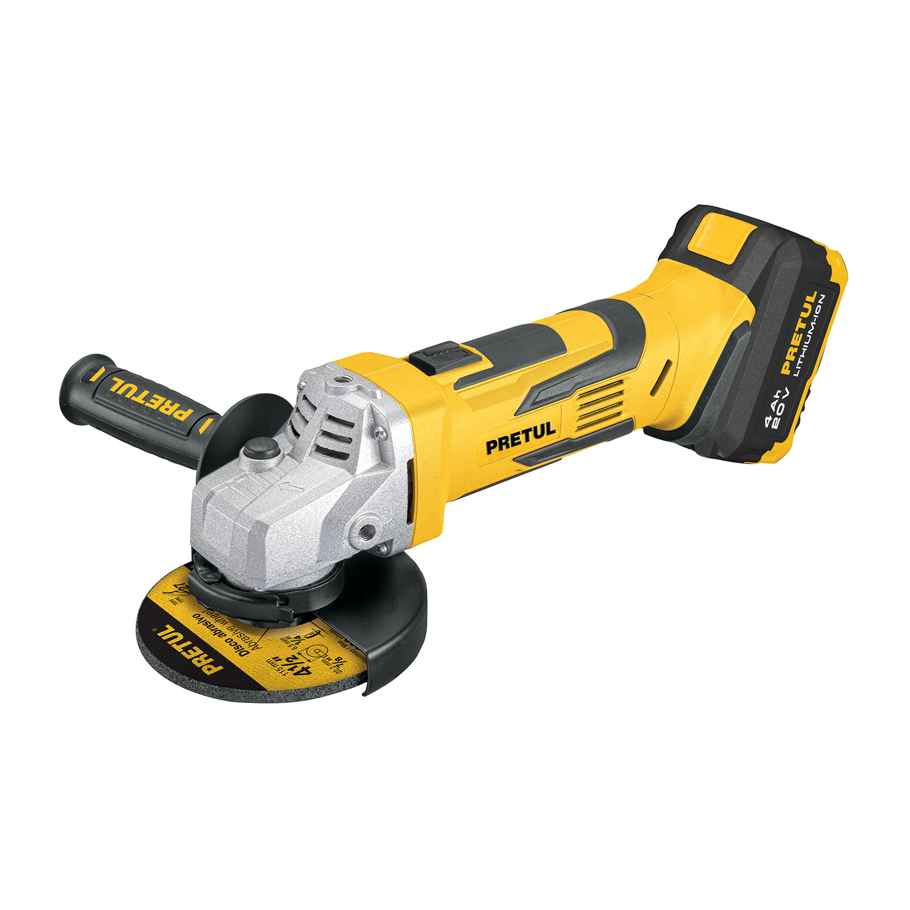 28267 MM1   ESMERILADORA ANGULAR INALÁMBRICA 4-1/2', 20 V, PRETUL