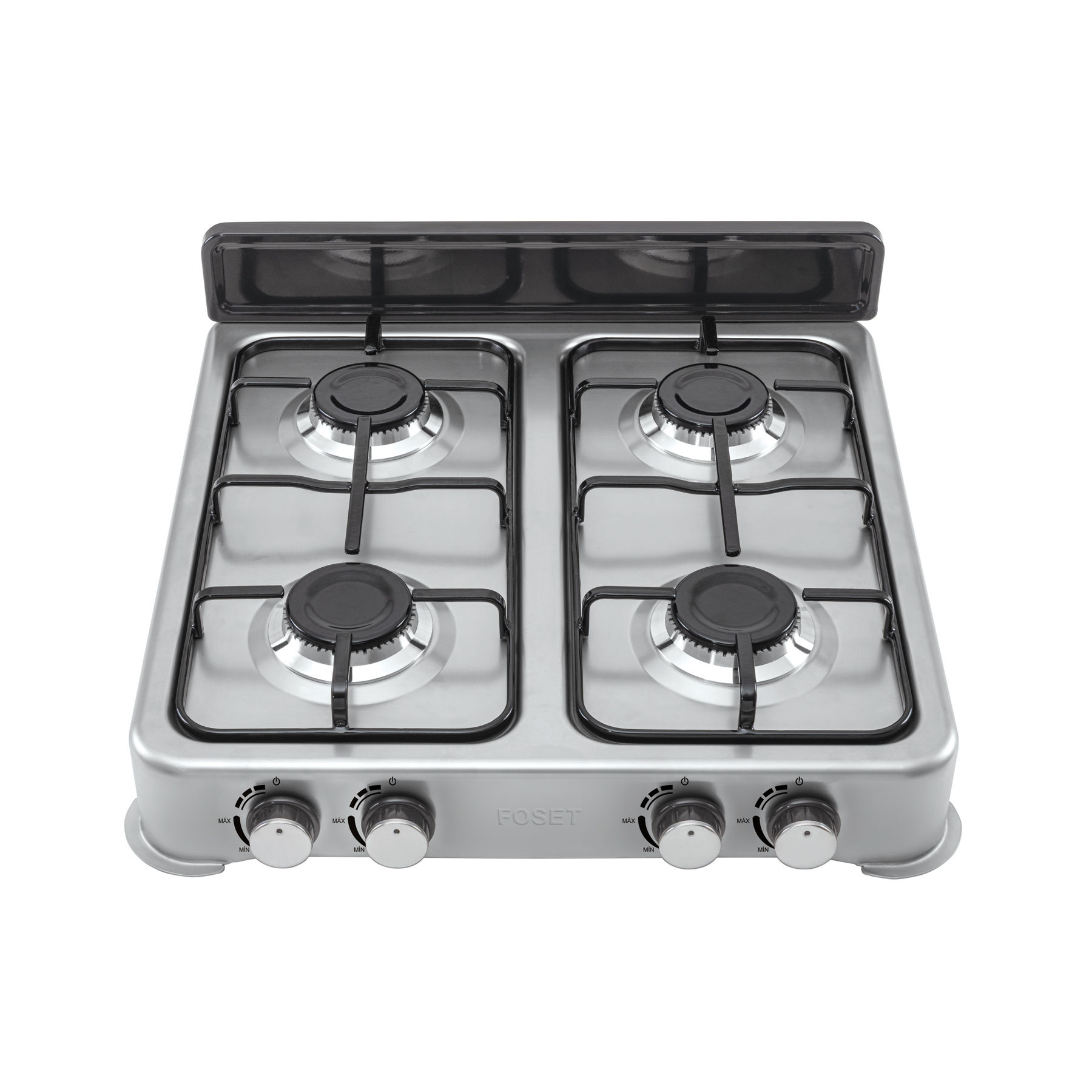 45667 MM1 PARRILLA DE GAS DE SOBREPONER,4 QUEMADORES, INOX, FOSET AERO