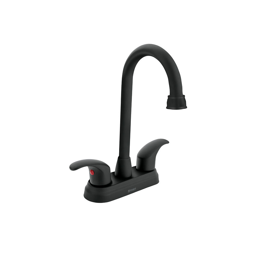 45623 MM1   MEZCLADORA P/LAVABO MANERALES PALANCA TIPO BAR NEGRO AQUA