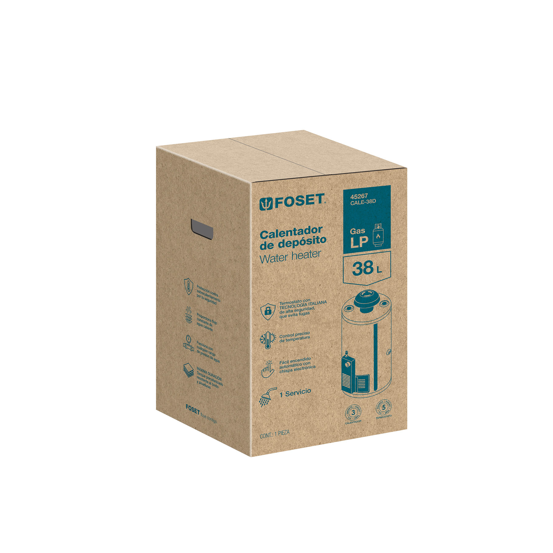 45267 MM2   CALENTADOR DE AGUA DE DEPÓSITO  38 L