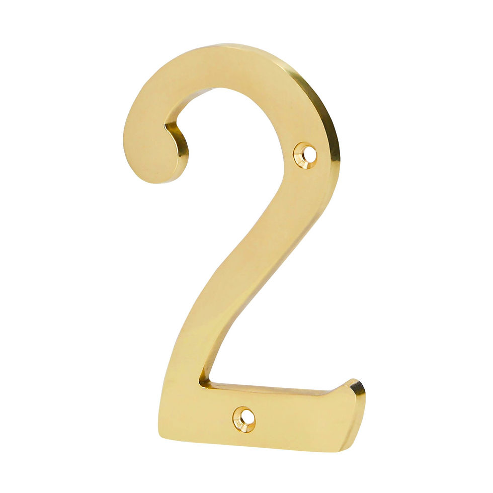 43680 MM1   NUCH-2 NÚMERO 2 DE LATÓN SÓLIDO DE 4"