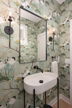 Powder bathroom vanity