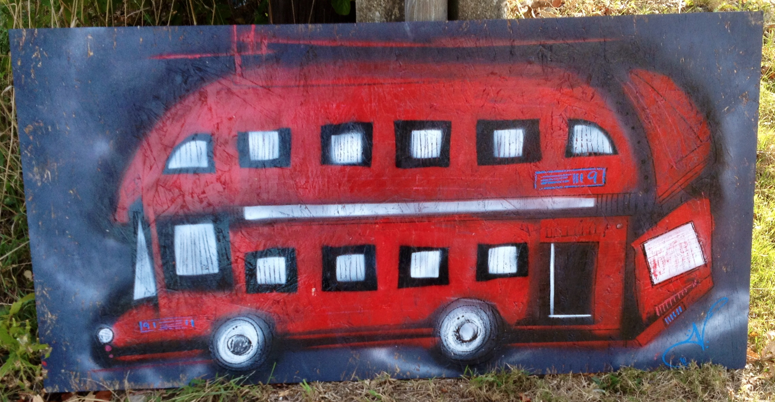 9-25-13 London Graffiti Bus