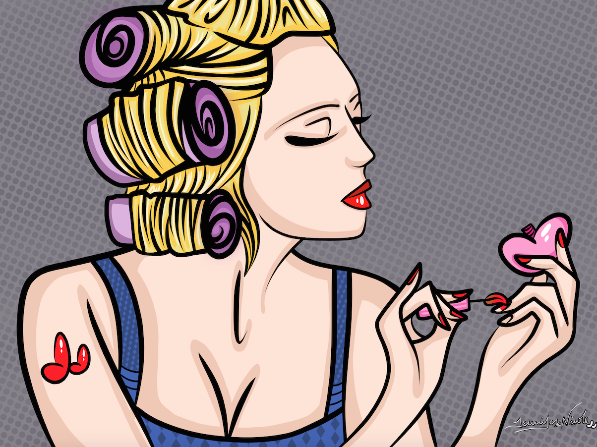 3-26-15 Pin Up Getting Ready