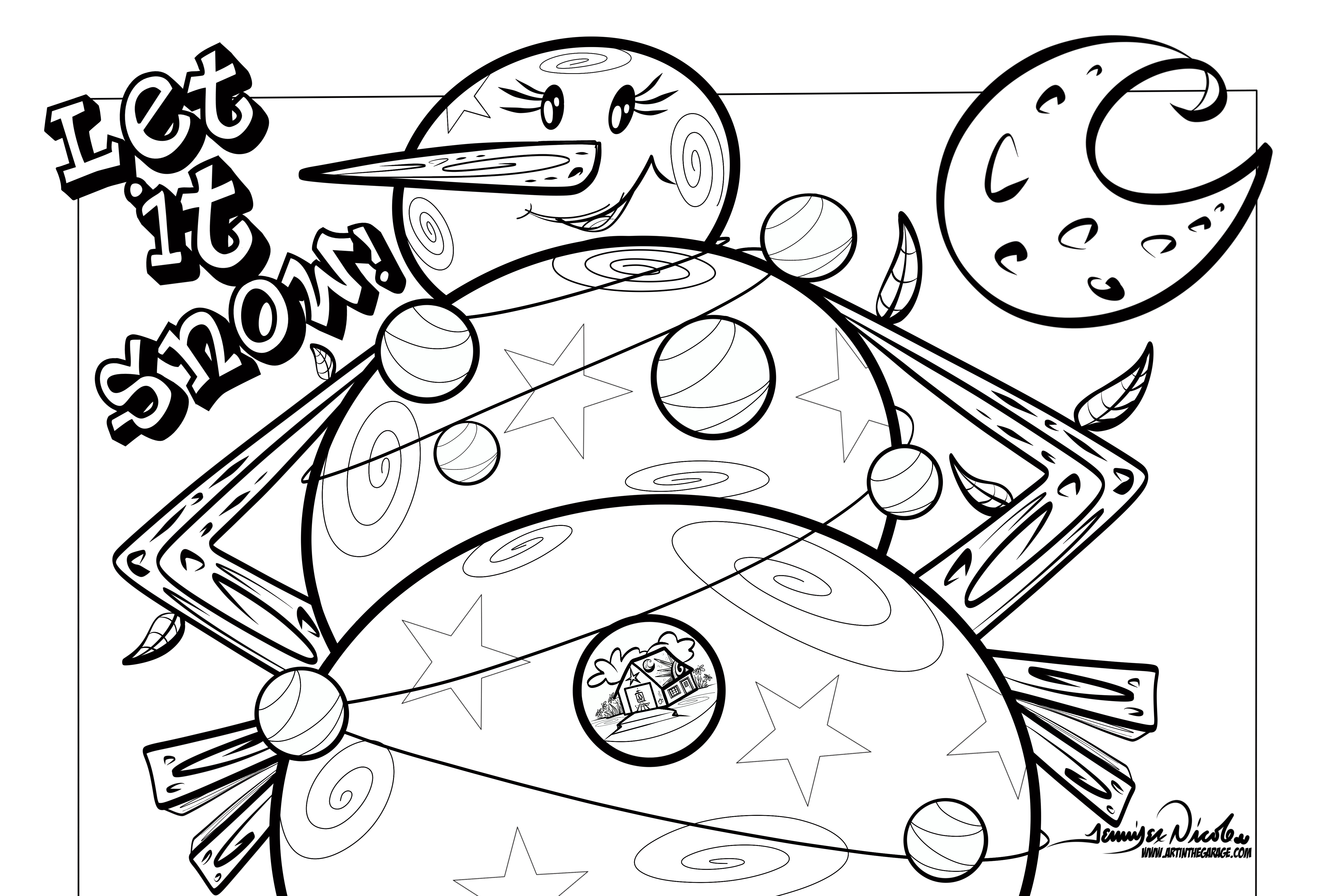12-4-19 Let Is Snow Coloring Page