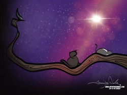 7-12-22 Night Sky Emma & Bagel