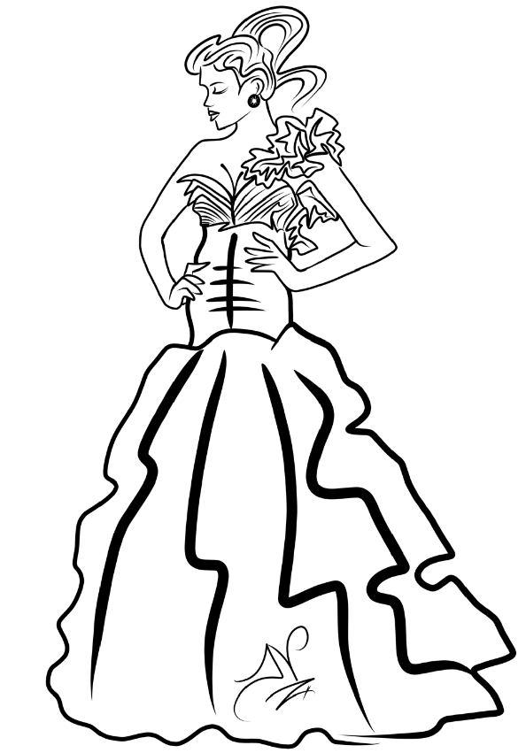 4-11-13 Sketch Lady In dress