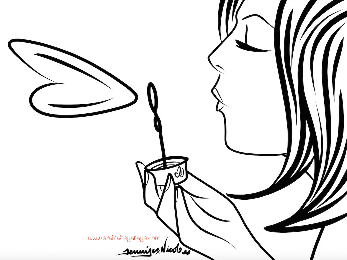 6-19-15 Blowing Bubbles Outline