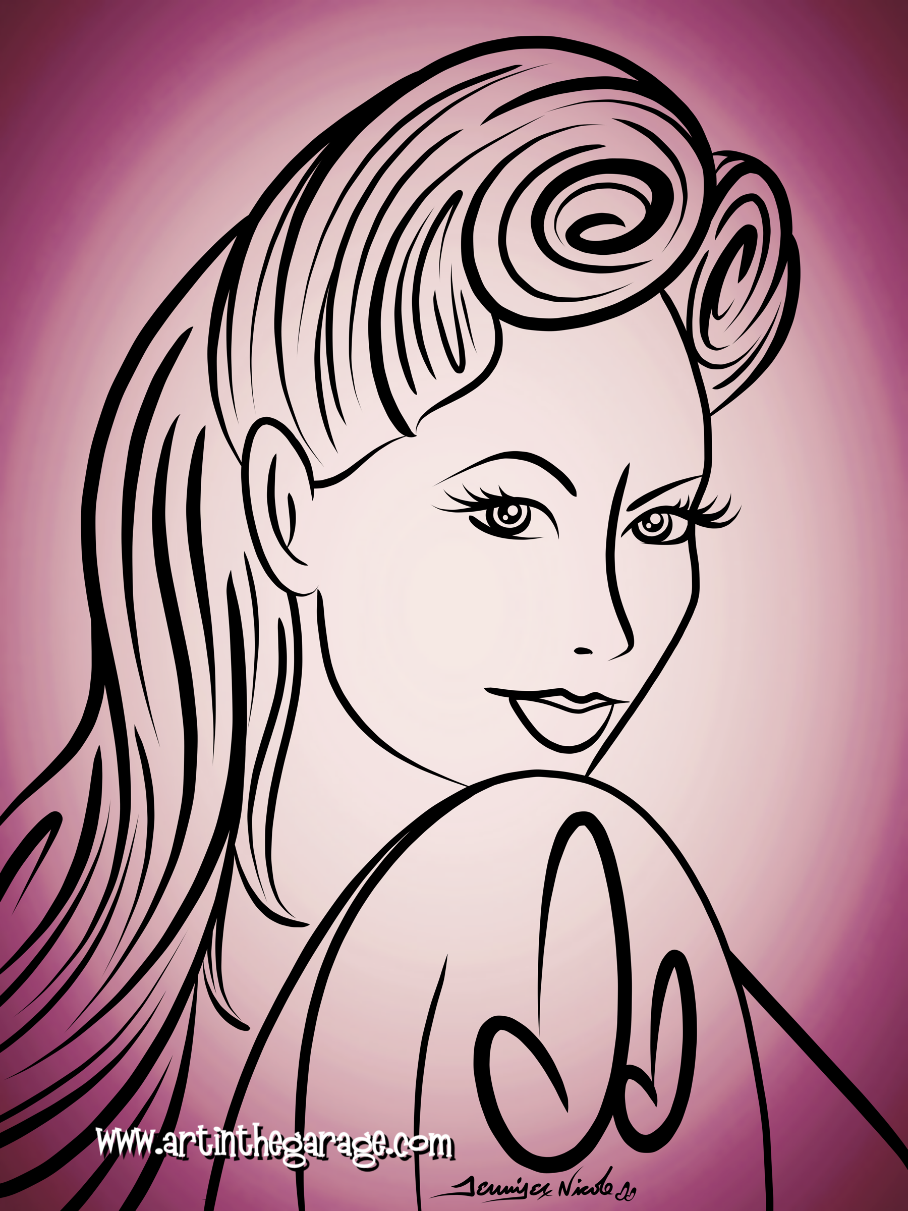 8-18-15 Pinup Outline