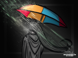 8-31-23 Colorful Umbrella