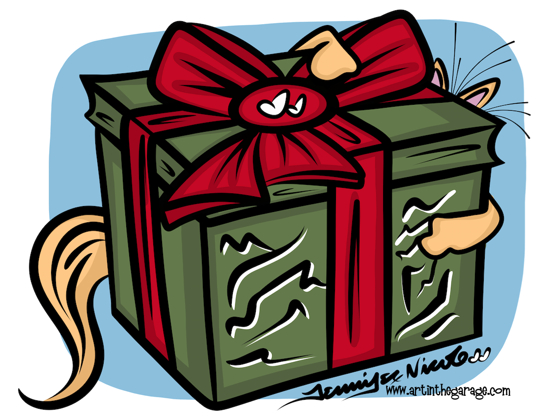 12-22-15 Ollie Helps Wrap Presents