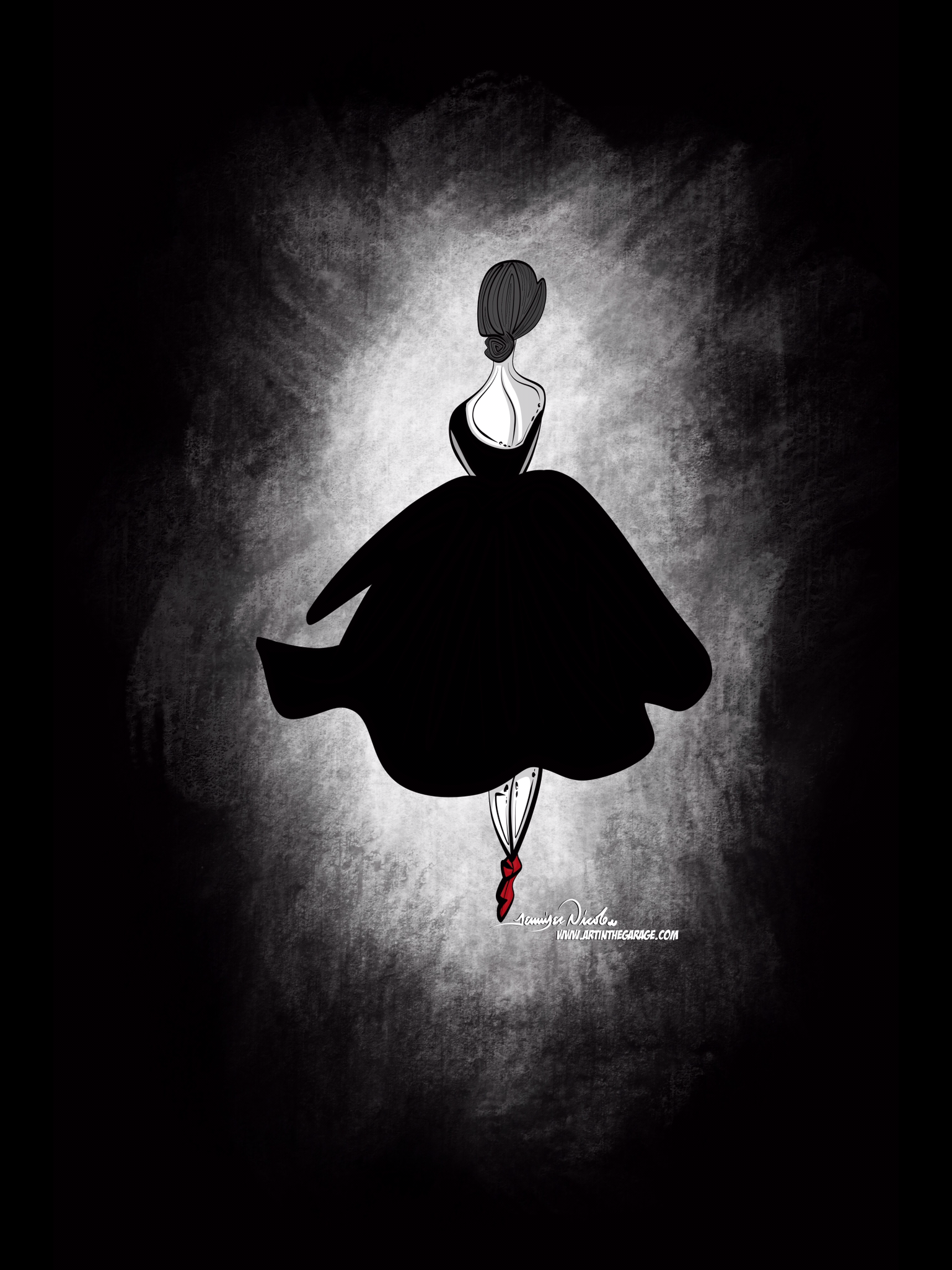 12-17-19 The Noir Dancer With Red Shoes.