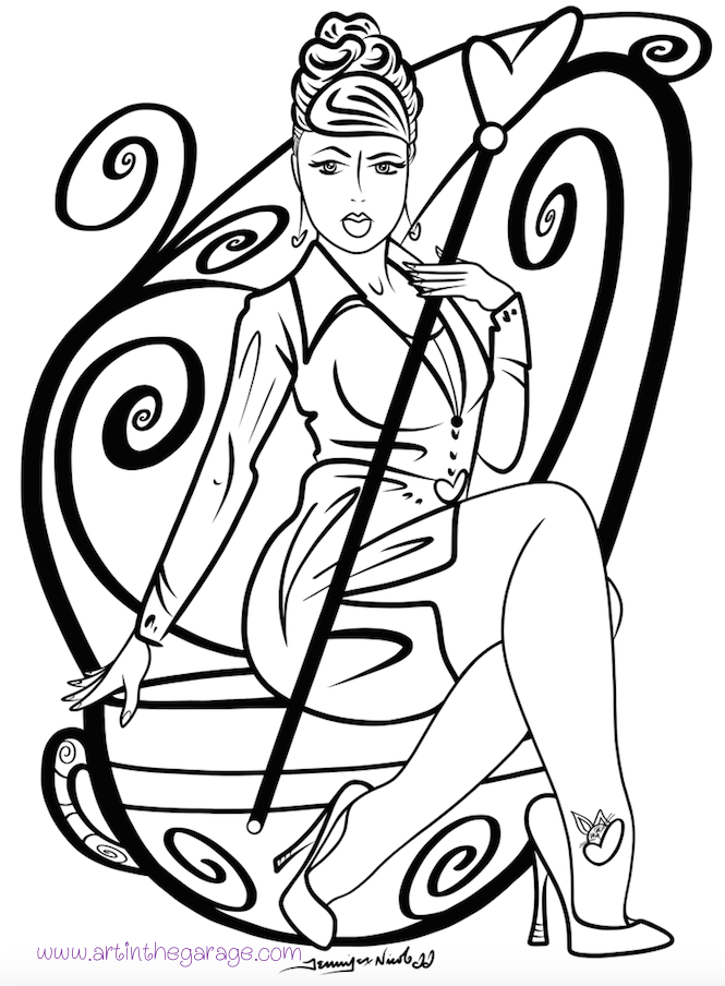5-27-15 Who Me, The Queen Outline