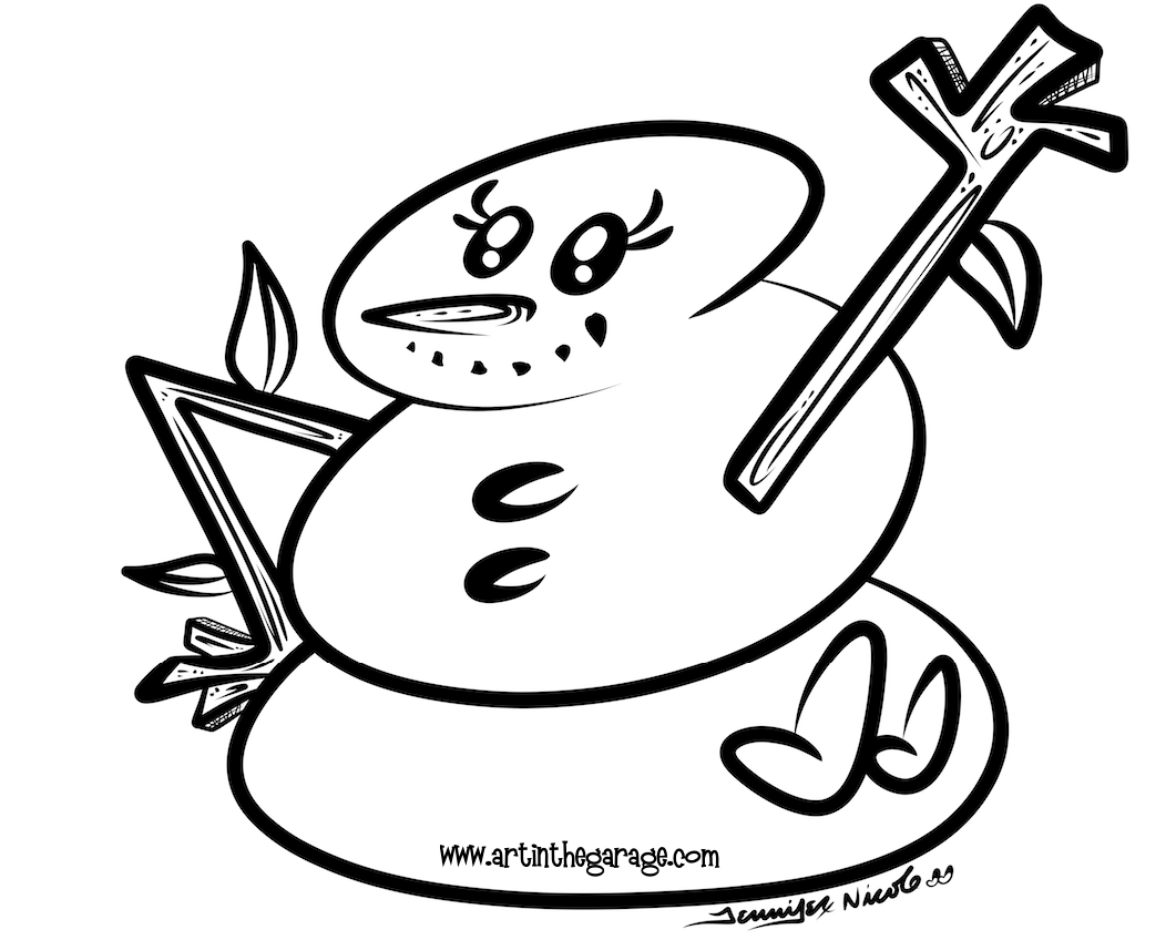 12-5-15 Outline Snowman