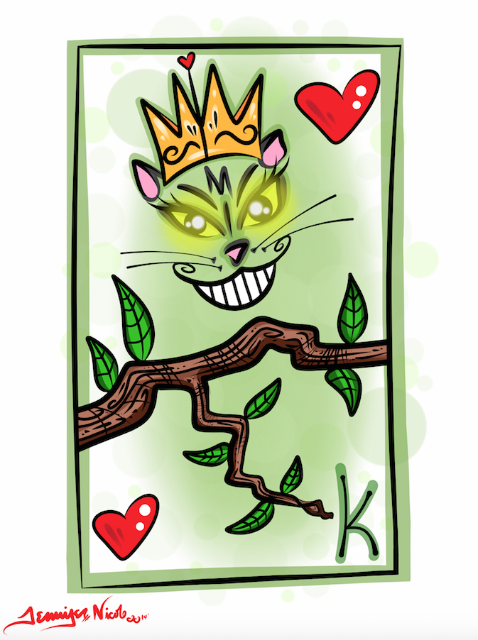 2-7-15 Cheshire Cat King Card