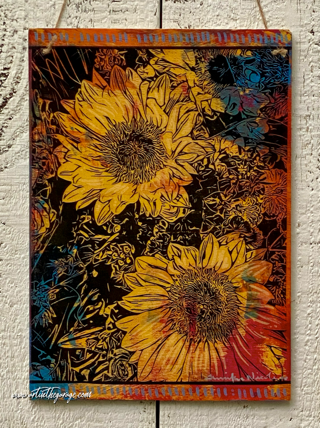 Thumbnail: Bespoke Art Prints On Wood | Sunflowers