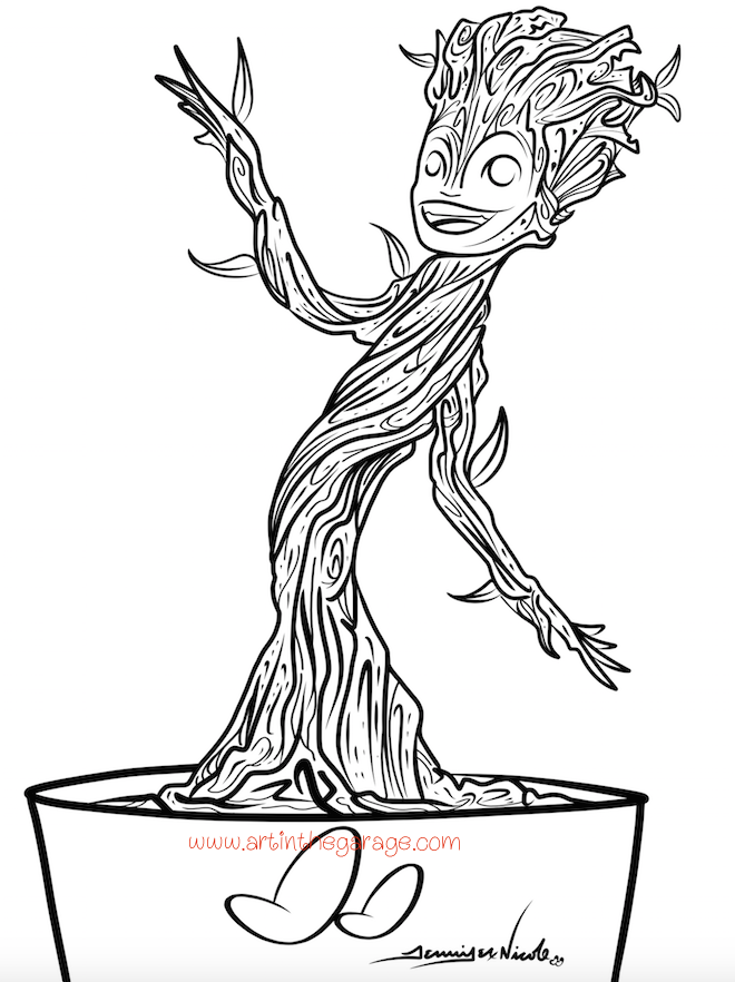6-14-15 Baby Groot Outline