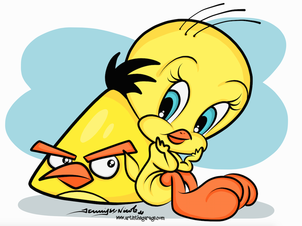 9-11-15 Opposites Attract Angry Bird and Tweety