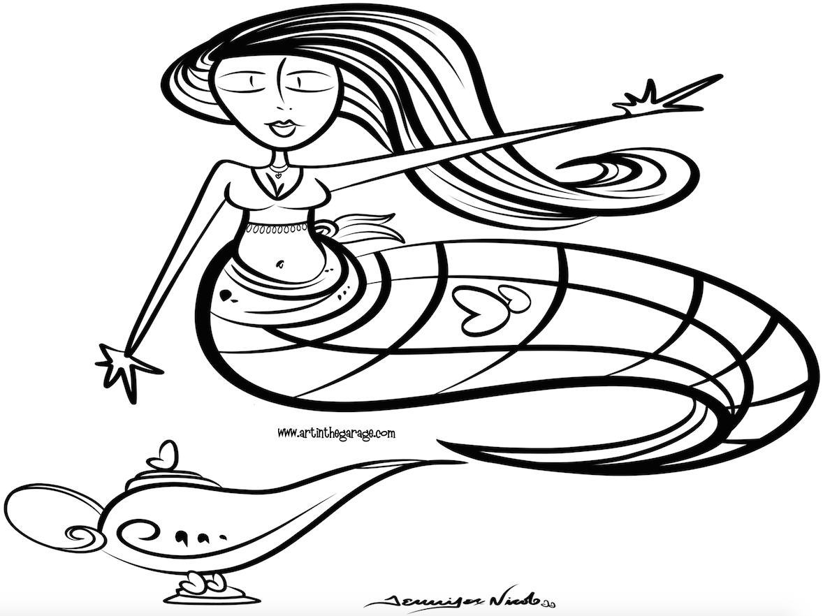 10-7-15 Genie & Lamp Outline