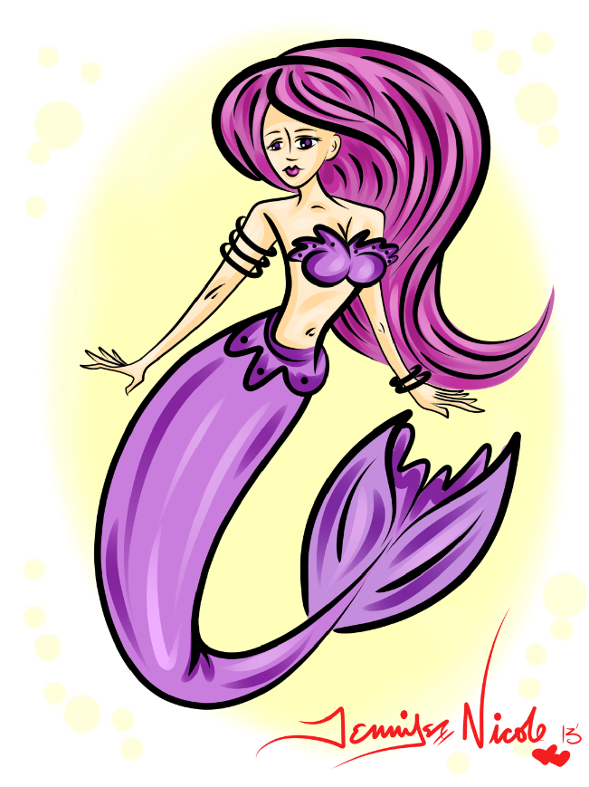 11-8-13 Purple Mergirl inked
