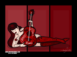 3-7-23 Guitar Girl 2023 Red