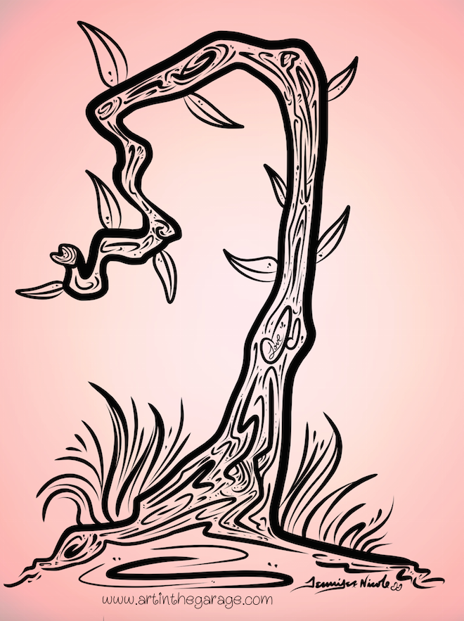 8-7-15 Love Tree Outline