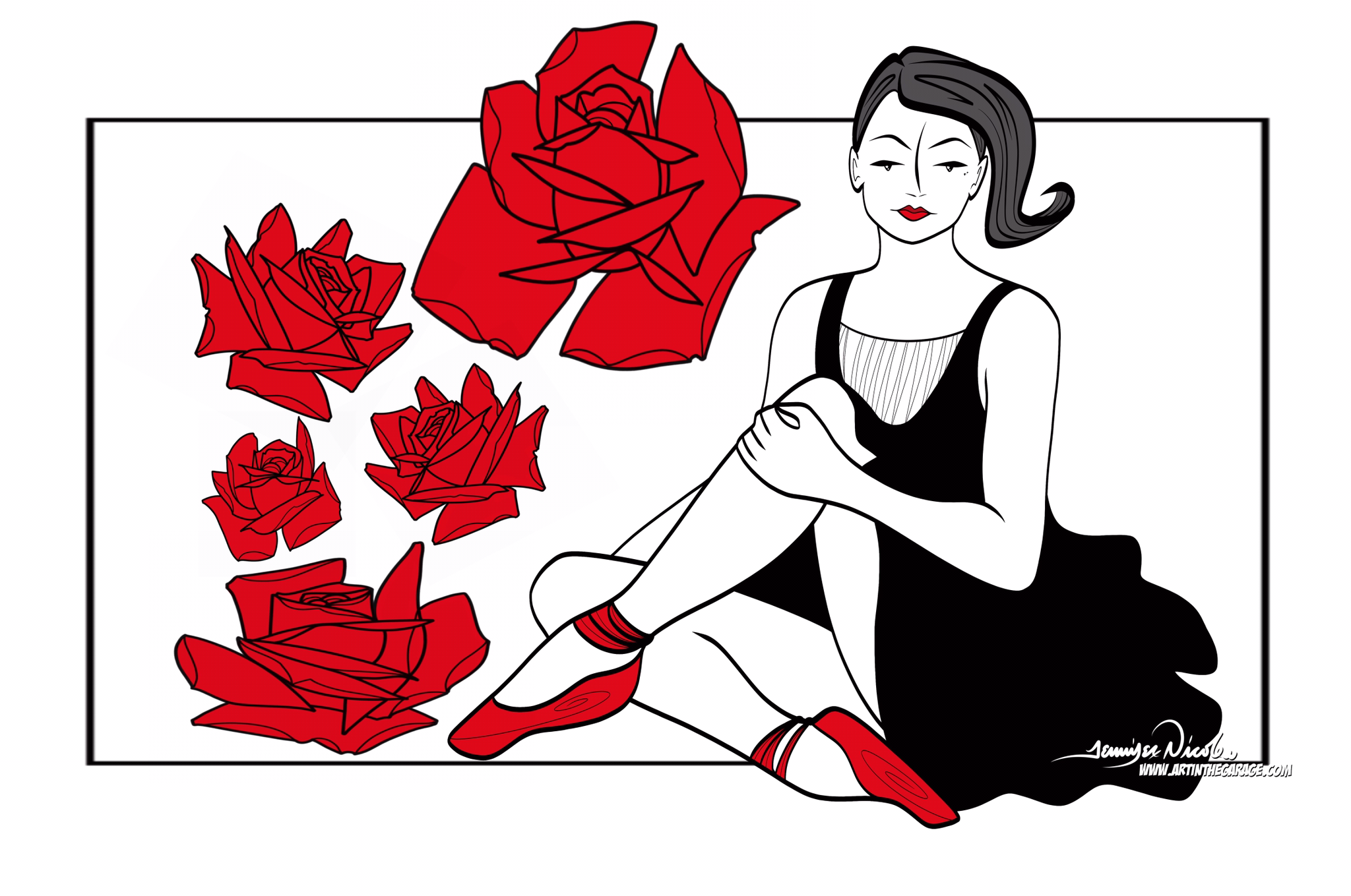 12-28-19 The Dancer With Roses With Red