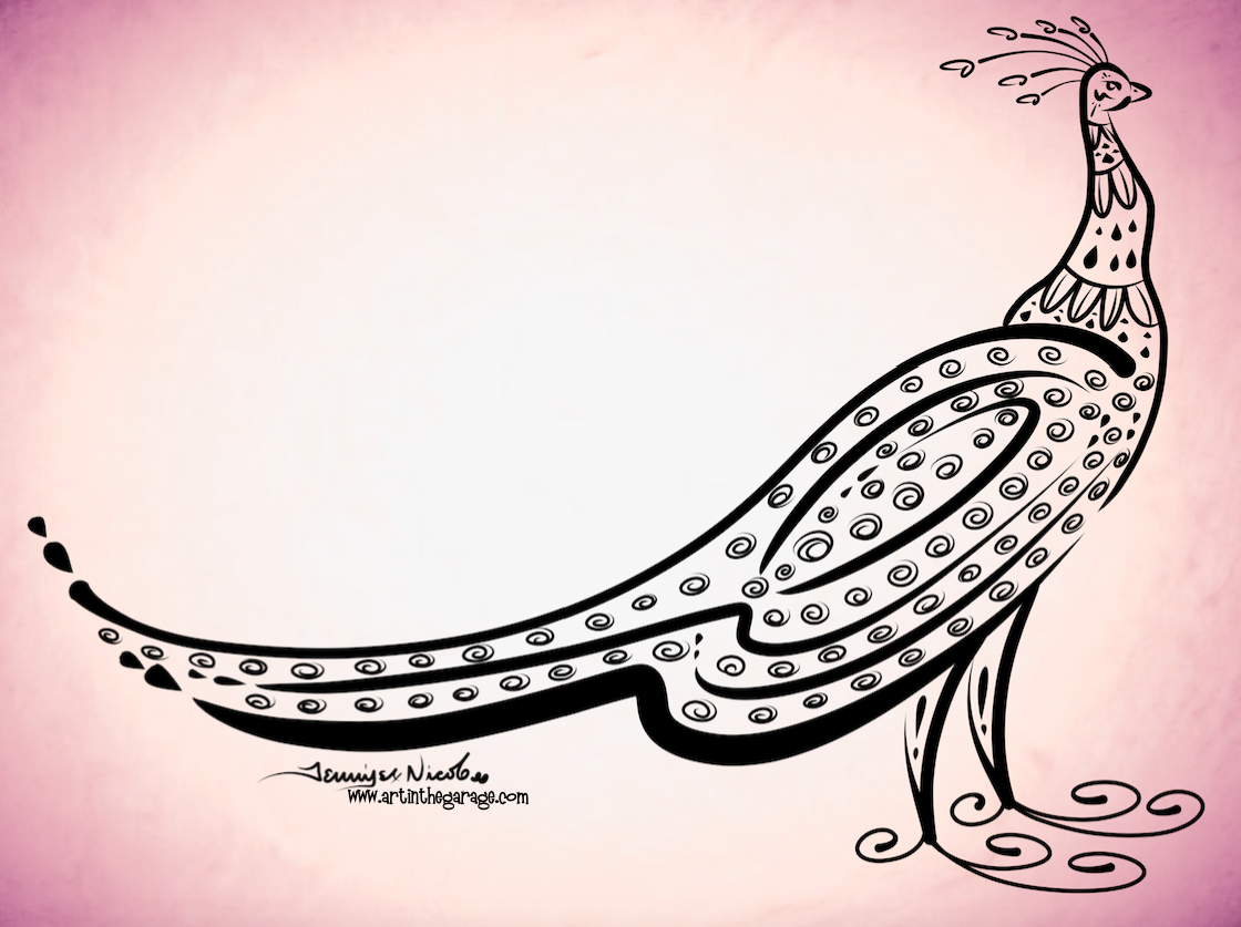 4-16-16 Peacock 2 Outline