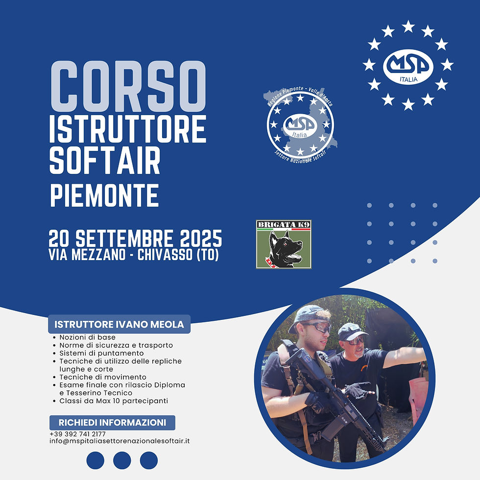 Corso Istruttore Softair - Piemonte