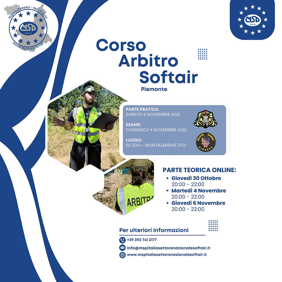 Corso Arbitro Softair - Piemonte