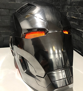 chrome ironman helmet