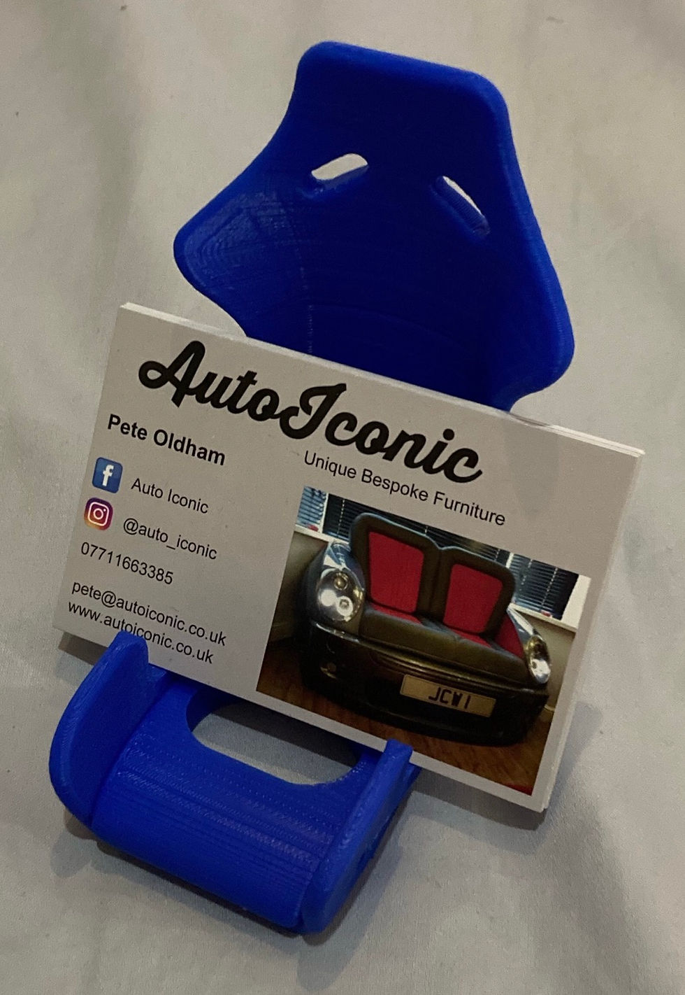 Thumbnail: Race seat business card holder or phone holder