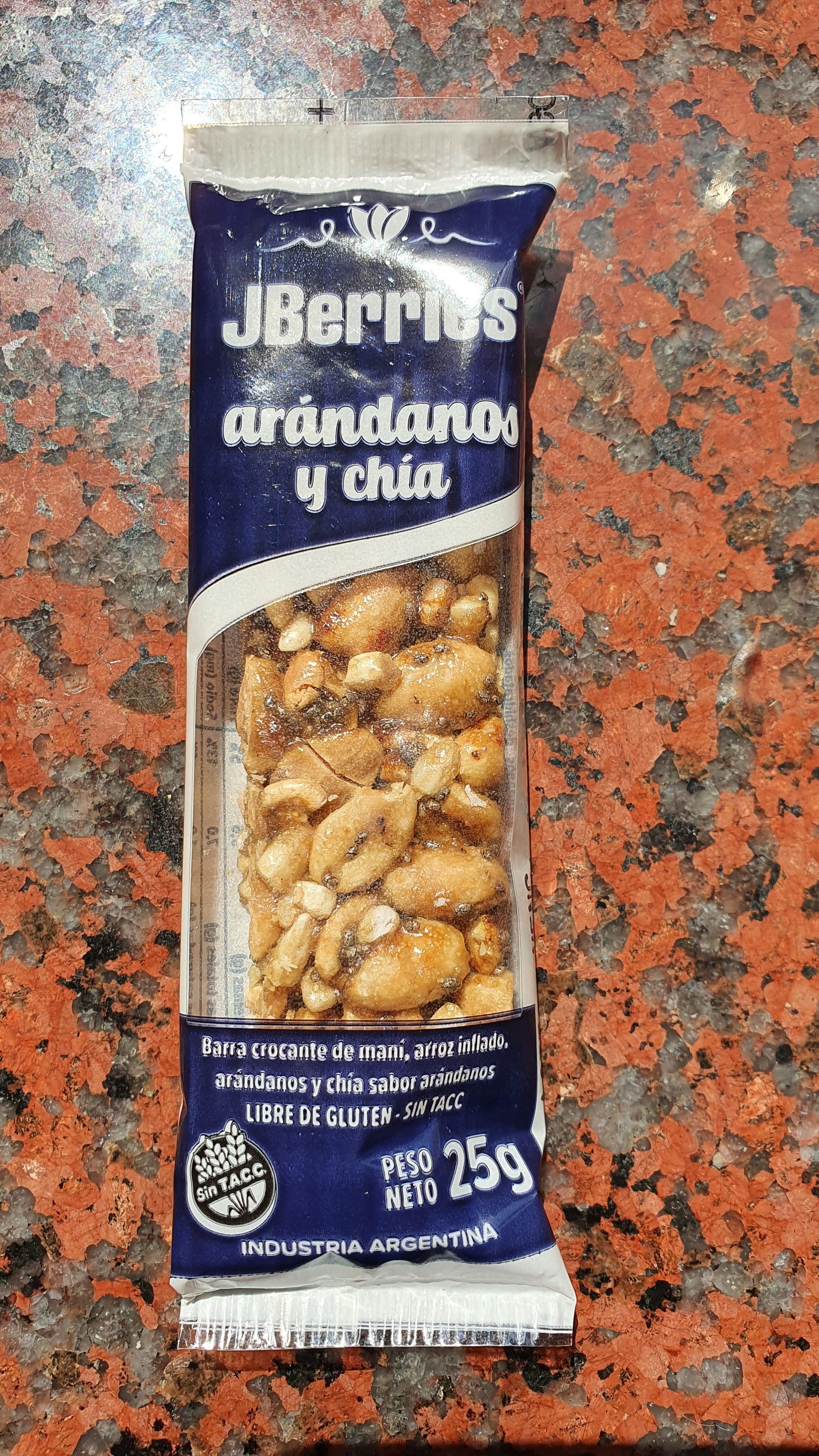 BARRA DE CEREAL CROCANTE SABOR ARANDANOS CON CHIA PARCK X 12 UNIDADES