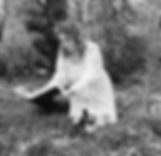 Portrait of heather in Woods with Grimoire