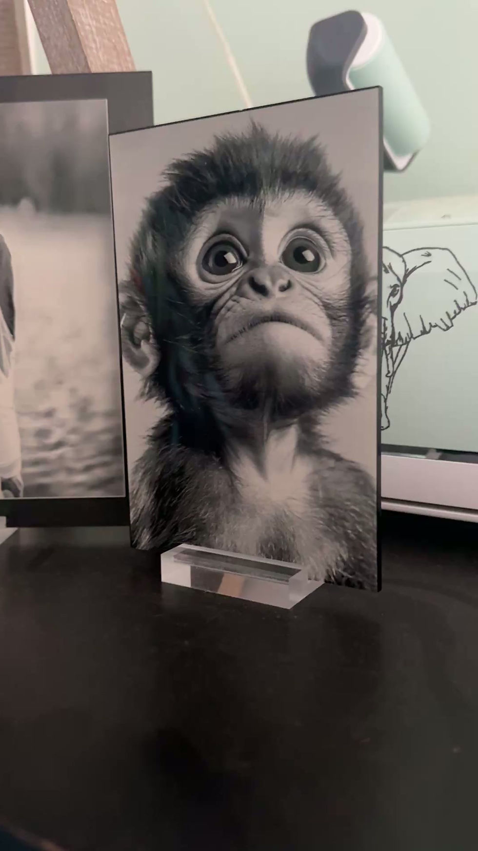 Thumbnail: Personalised Laser Engraved Acrylic Photo Plaque with Stand